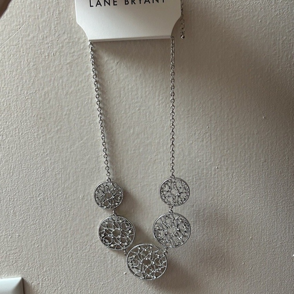 Lane Bryant Nickel Free Silver Necklace with Extender